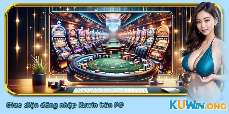 Giao diện đăng nhập Kuwin trên PC, đơn giản và thân thiện với người dùng.