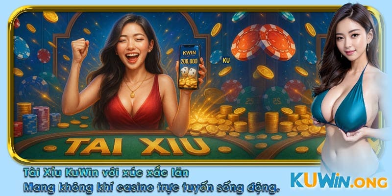 Người chơi nhận thưởng lớn từ giải đấu Tài Xỉu KuWin, tận hưởng khoảnh khắc chiến thắng.